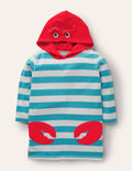 Poncho en éponge-Homard bleu aigue-marine