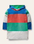 Frottee-Badeponcho-Bunt, Gestreift