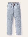 Leichte Hose zum Hineinschlüpfen-Strahlendes Marineblau, Feine Streifen
