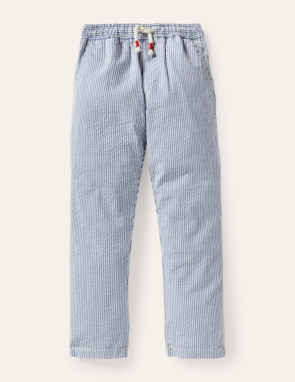 Leichte Hose zum Hineinschlüpfen-Strahlendes Marineblau, Feine Streifen-1