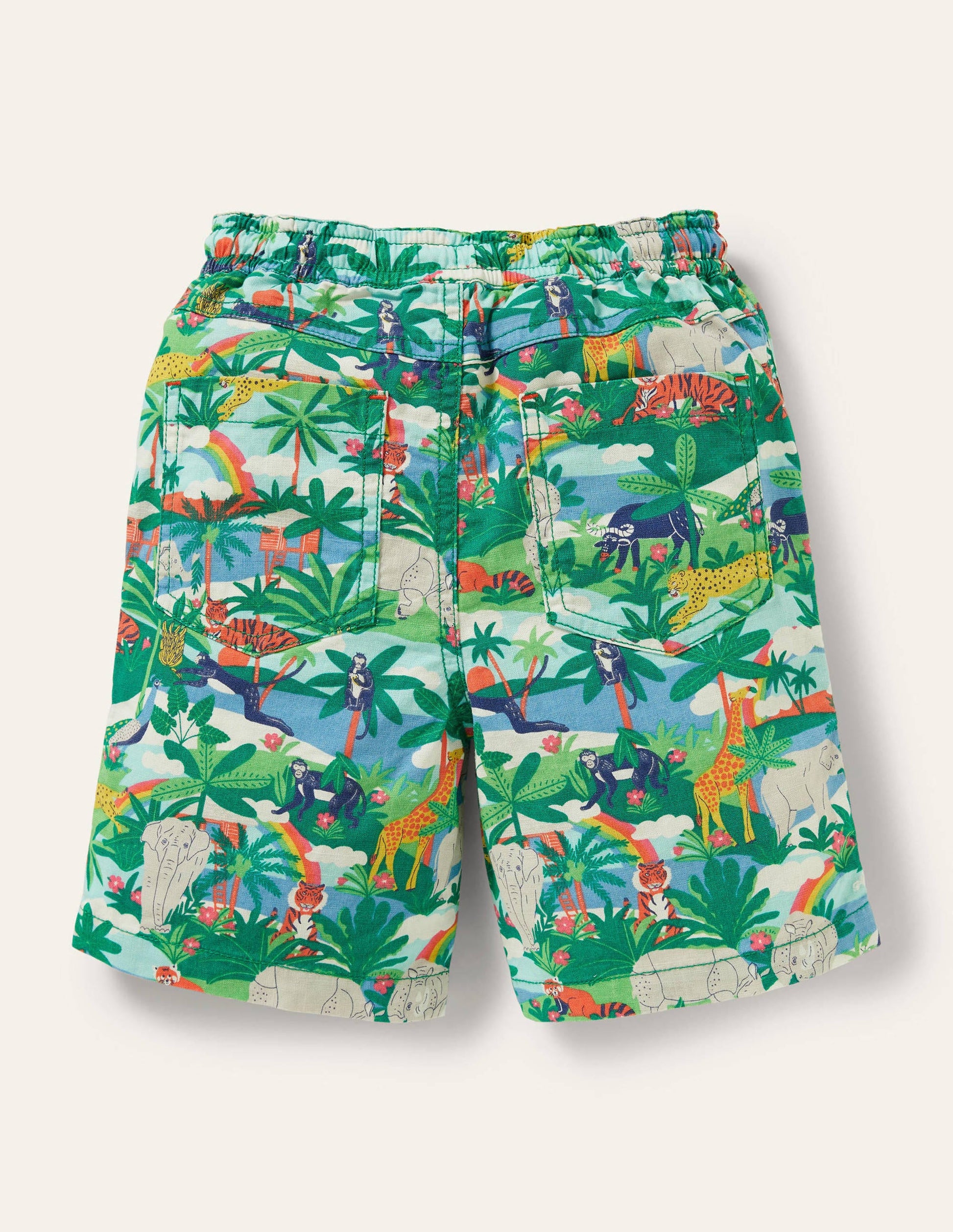 Shorts zum Hineinschlüpfen mit Kordelzug-Dschungelszene-2