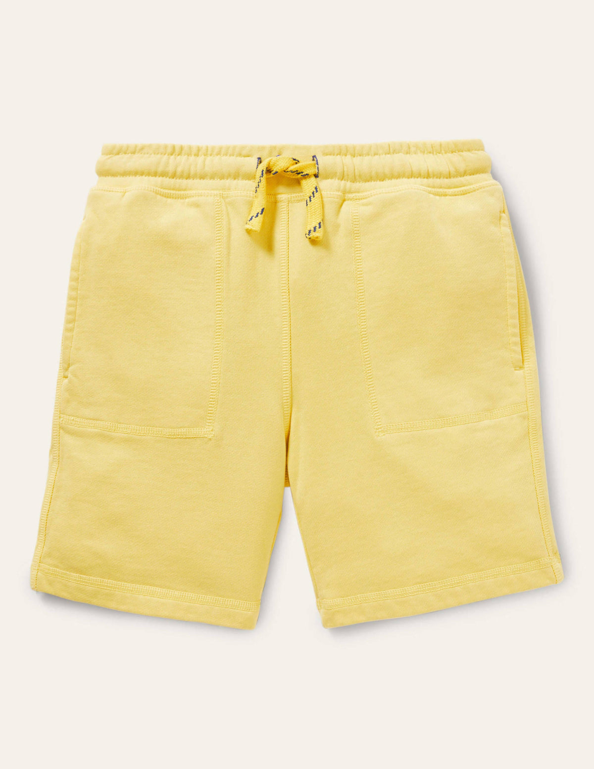 Stückgefärbte Sweatshorts-Maisgelb-1