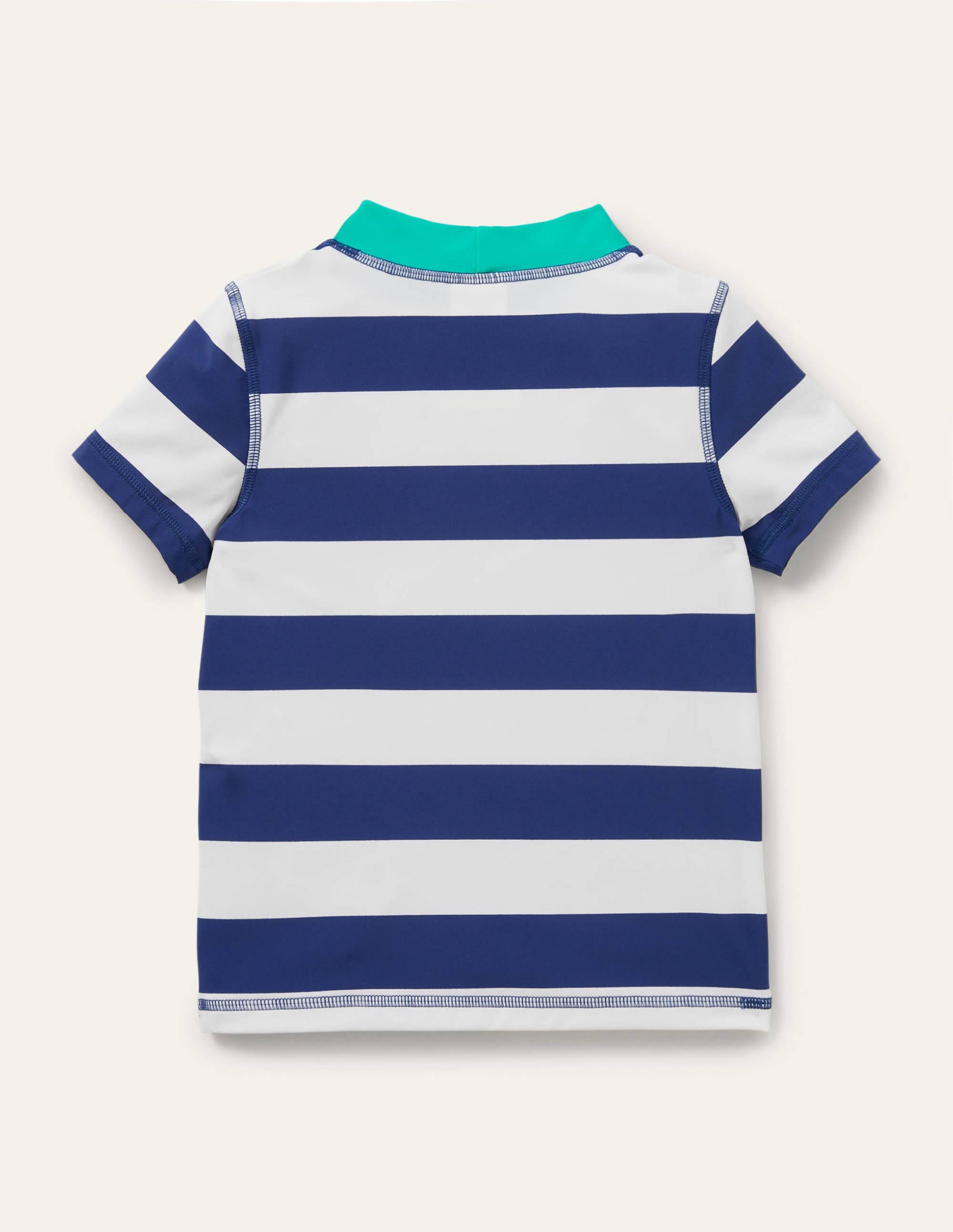 Badeshirt mit kurzen Ärmeln-Wellenblau/Weiß - Image 2