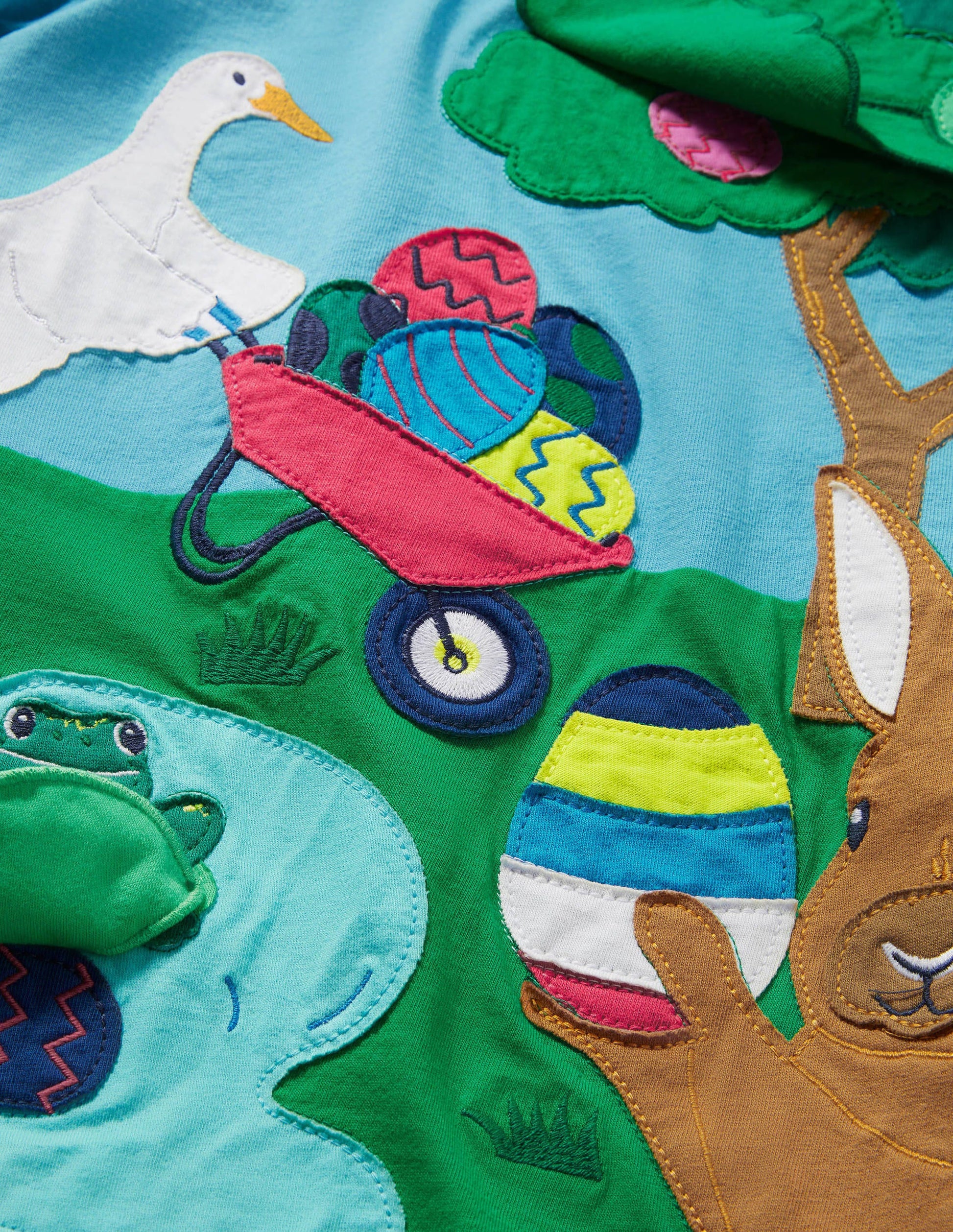Lift-the-Flap Egg Hunt T-shirt-Surfboard Blue Rabbit-3