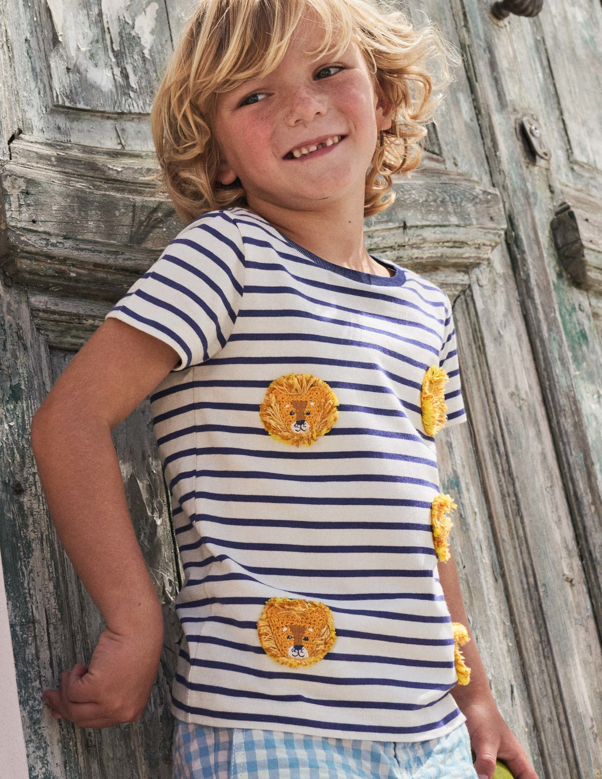 T-shirt en crochet-Lions bleu tribord/ivoire - Image 4