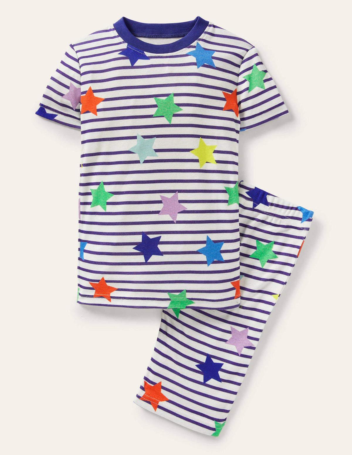 Pyjama court-Rayé étoile multi - Image 1