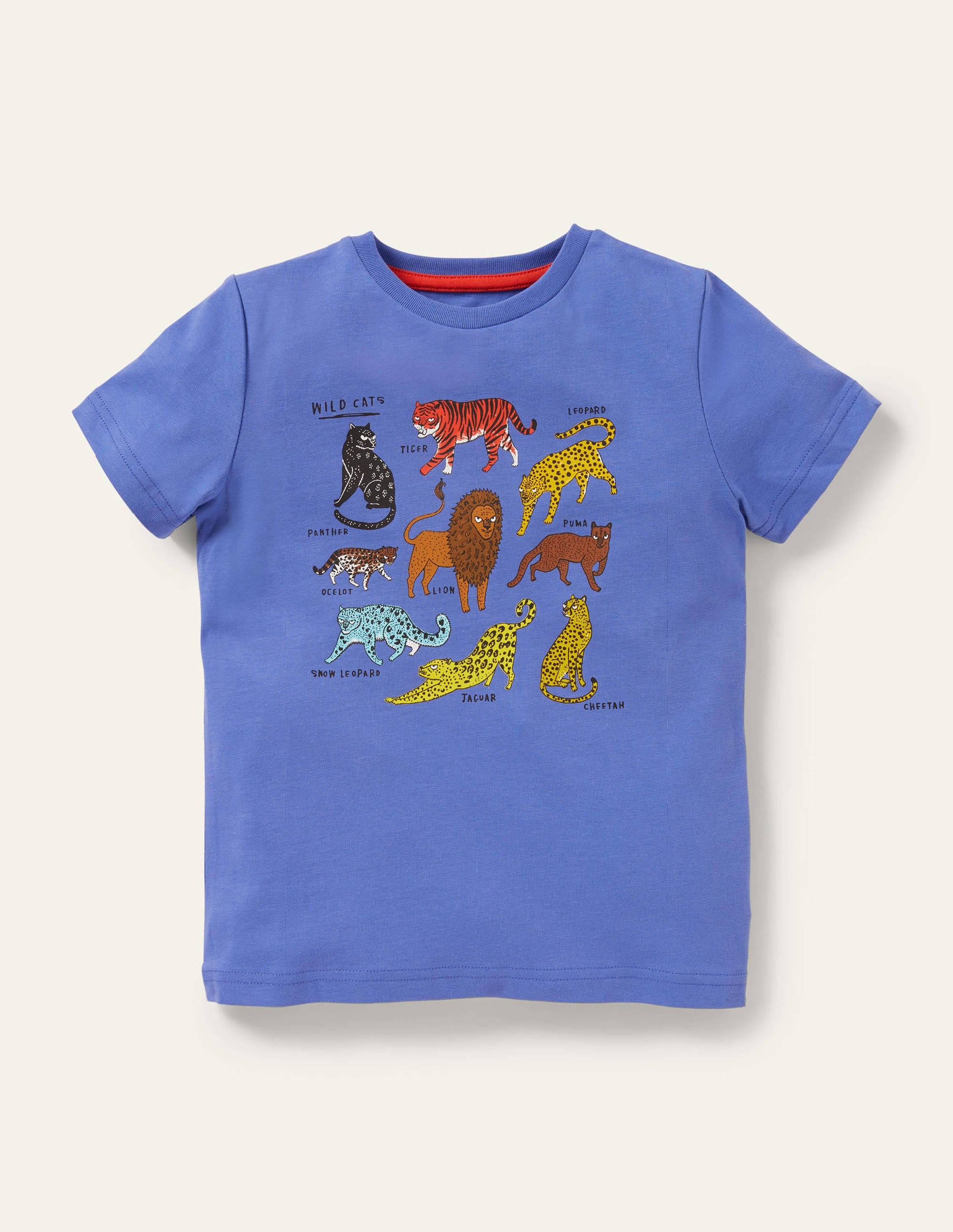 Im Dunkeln leuchtendes T-Shirt-Glockenblumenblau, Großkatzen - Image 1