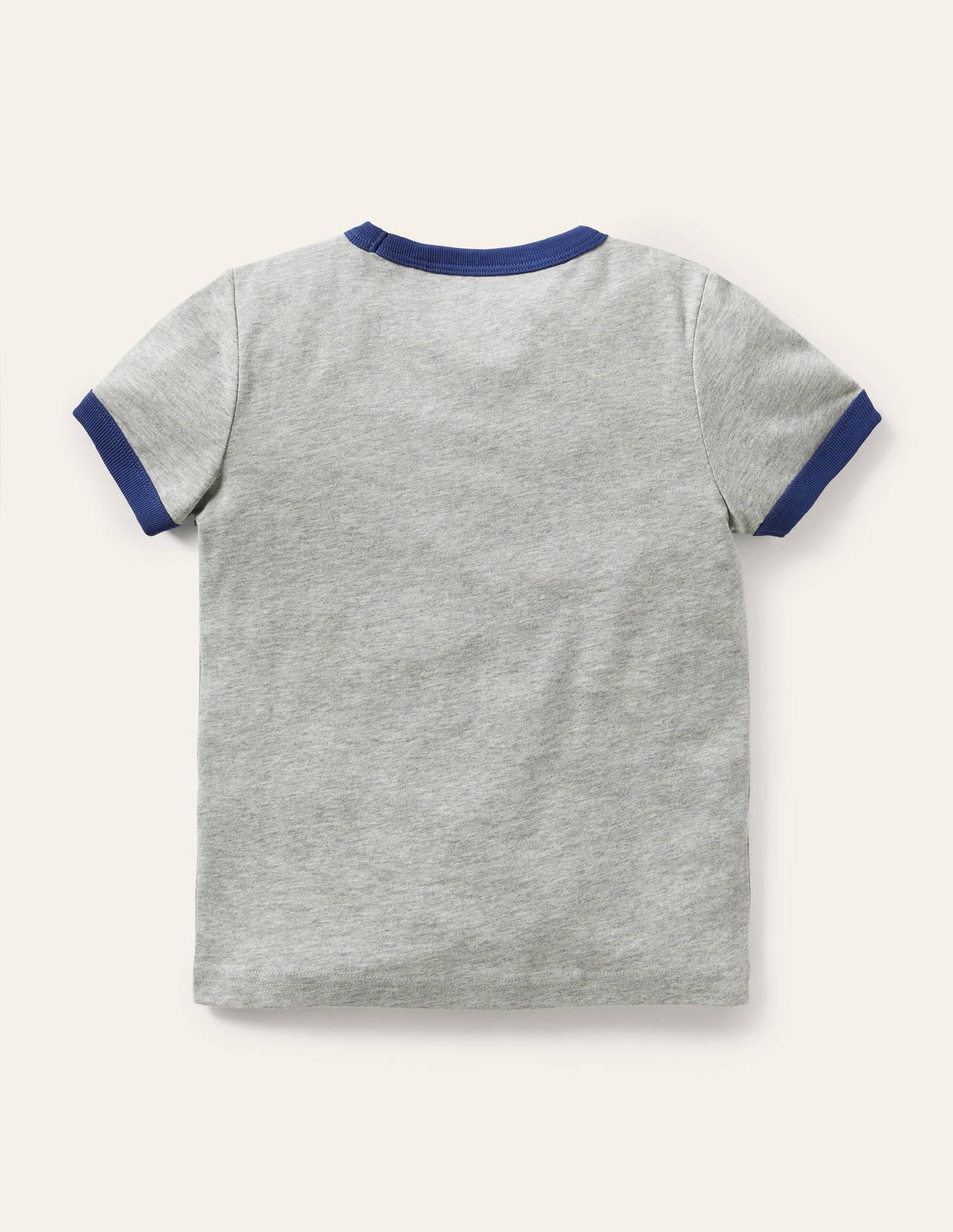 Printed Logo Ringer T-shirt-Grey Marl Diggers-2