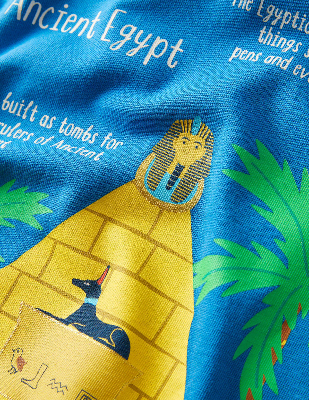 Printed History T-shirt-Bright Blue Marina Pyramid-3