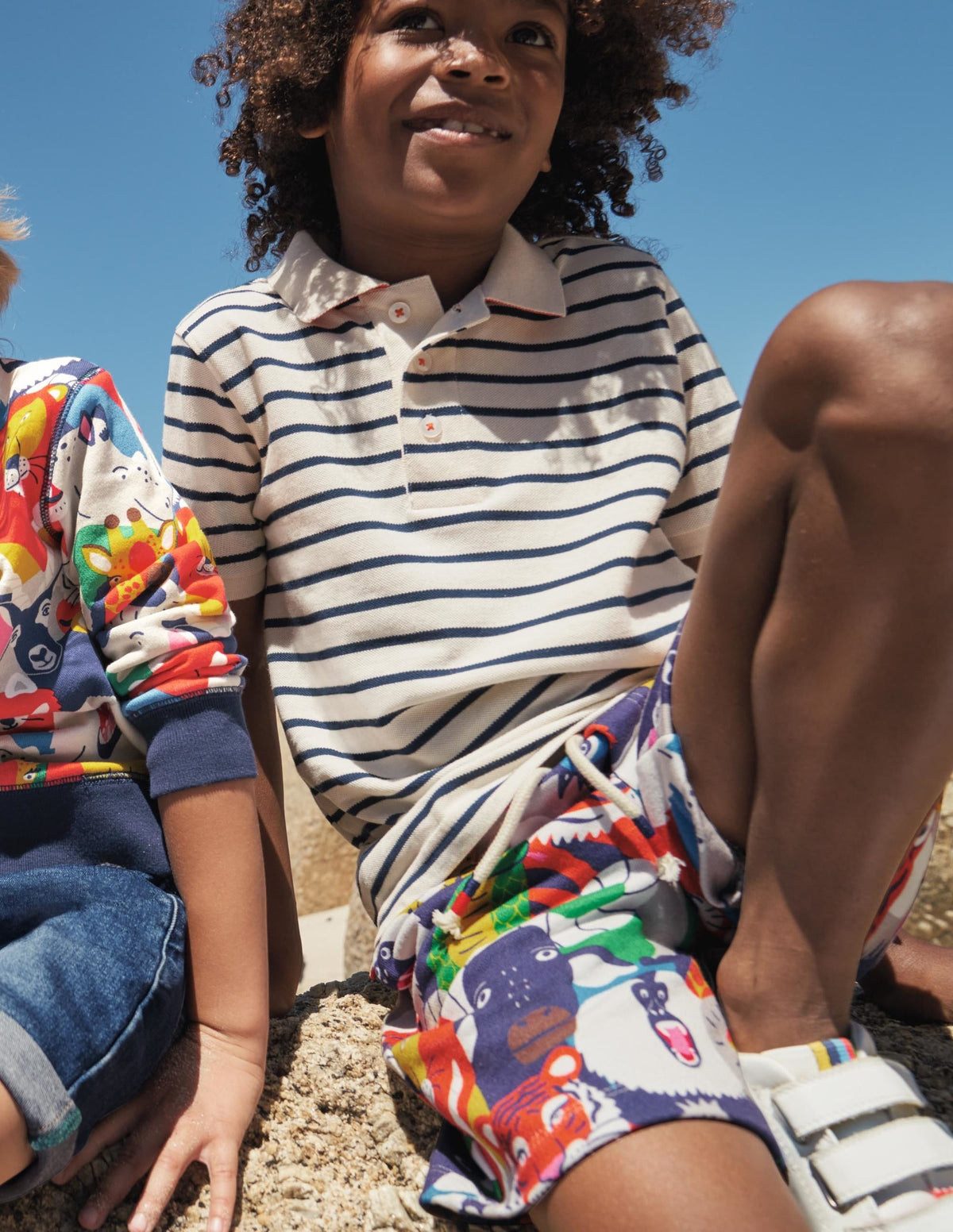 Gemusterte Sweatshorts-Bunt, Wilder Dschungel - Image 4