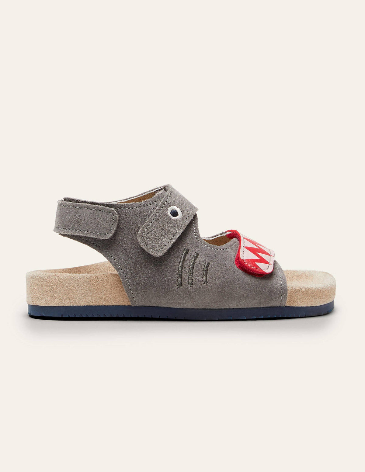Sandalen aus Veloursleder-Flussblau, Hai-2