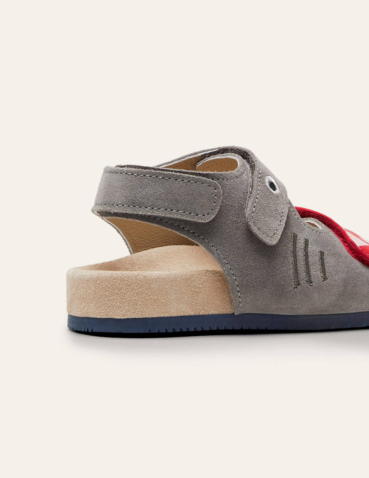 Sandalen aus Veloursleder-Flussblau, Hai - Image 3