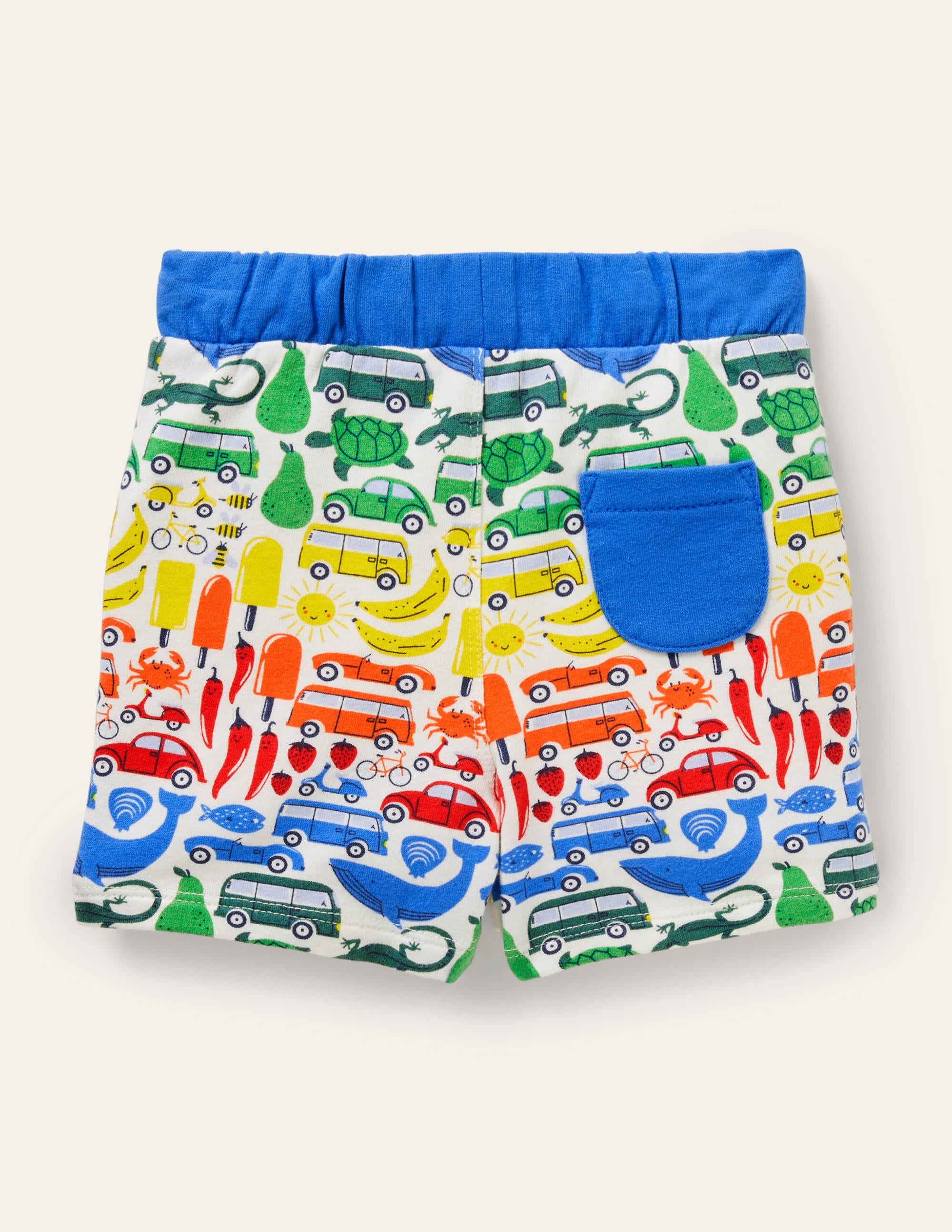 Jersey Shorts-Ivory Rainbow Road Trip - Image 2