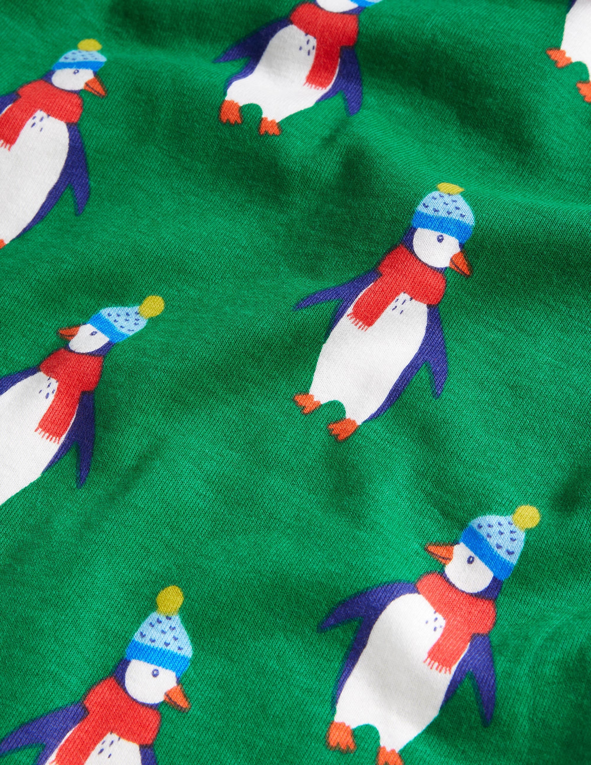 2 pyjamas longs douillets-Pingouins vert des Highlands - Image 3