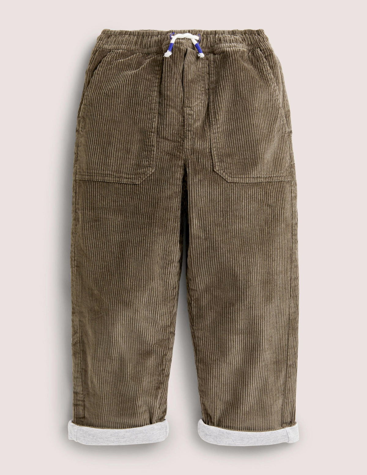 Gefütterte Cordhose-Khakigrün, Cord - Image 1