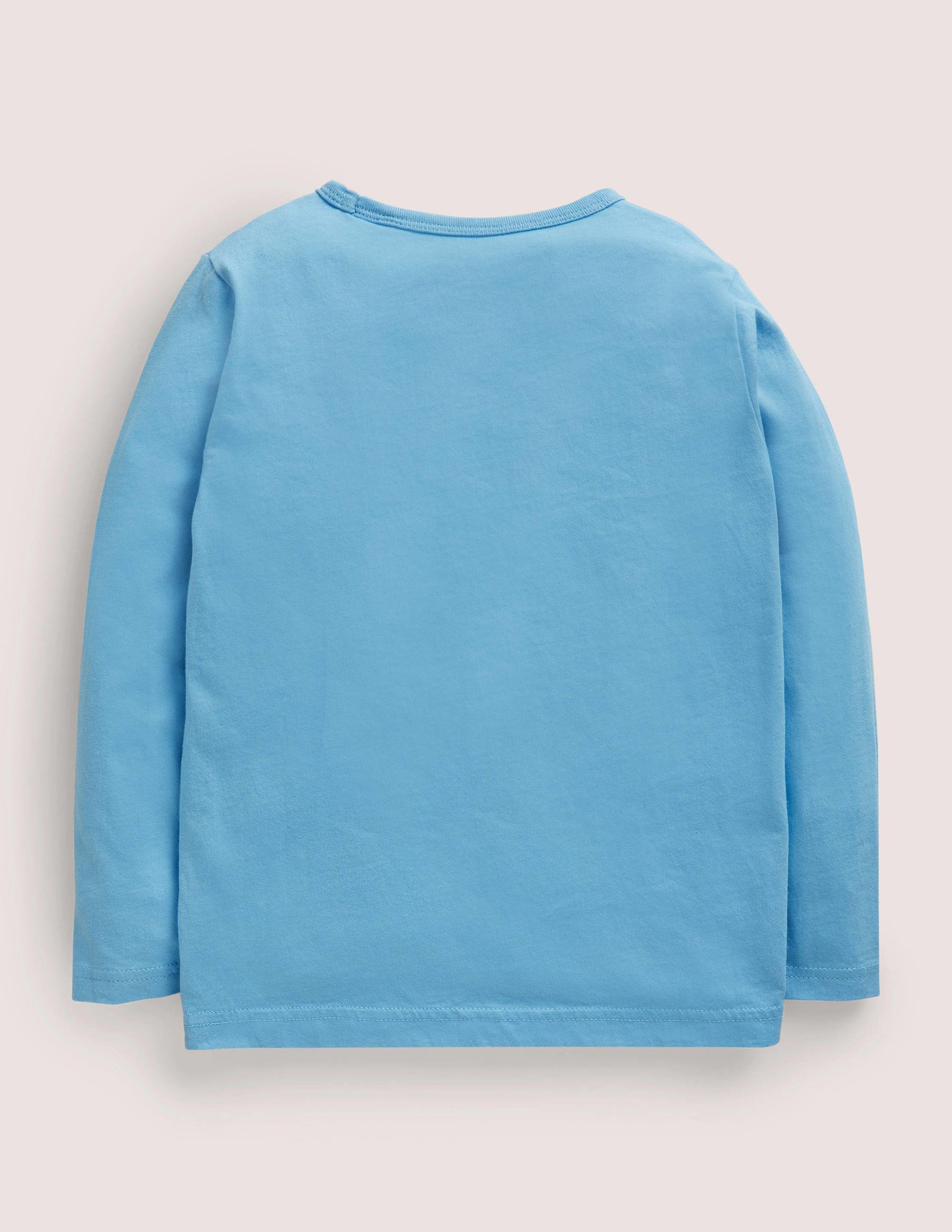 Blue Pumpkin Appliqué Long-Sleeved Halloween T-shirt-Surfbrett-Blau, Kürbis-2