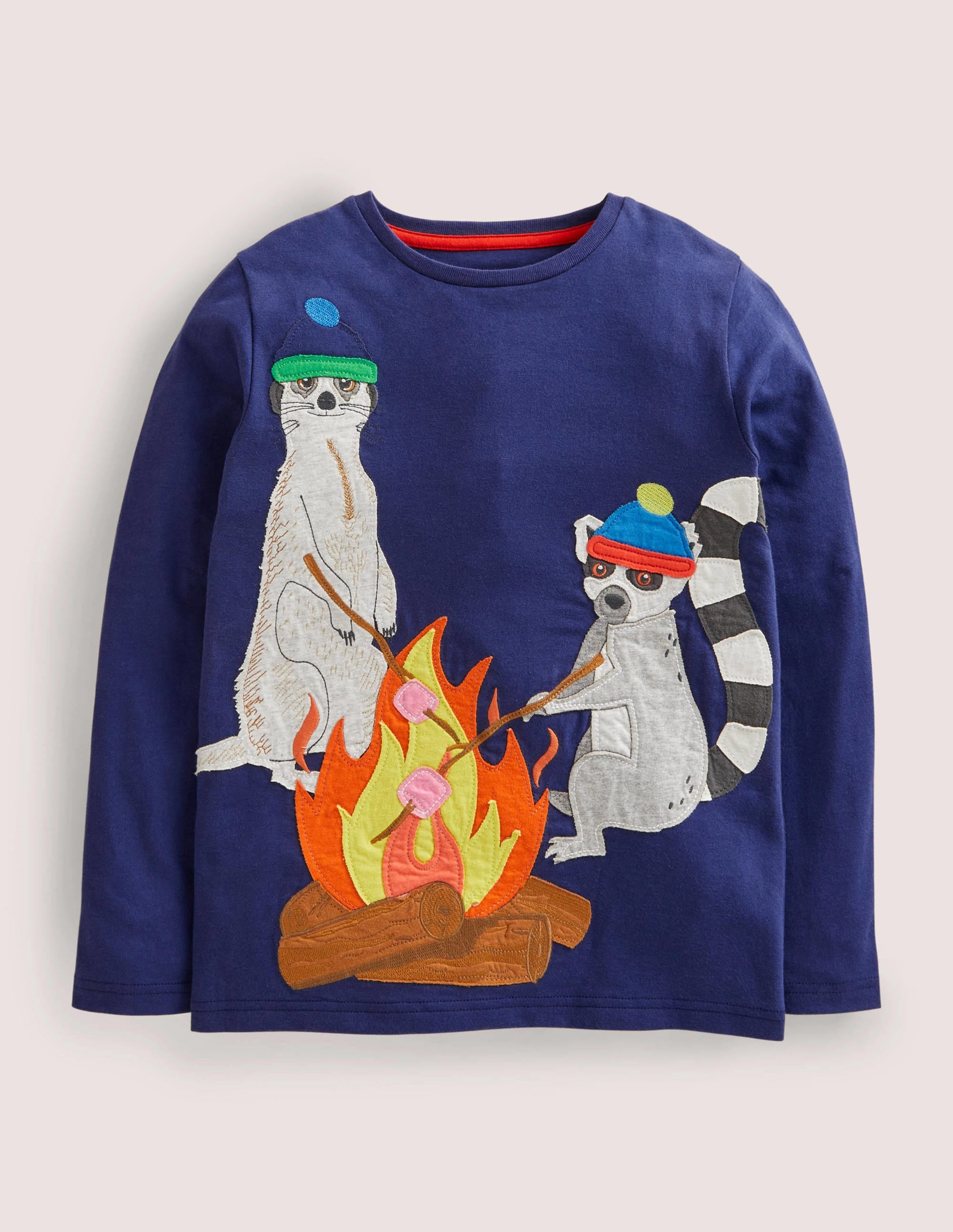 Oberteil mit großer Applikation-Segelblau, Lagerfeuer - Image 1