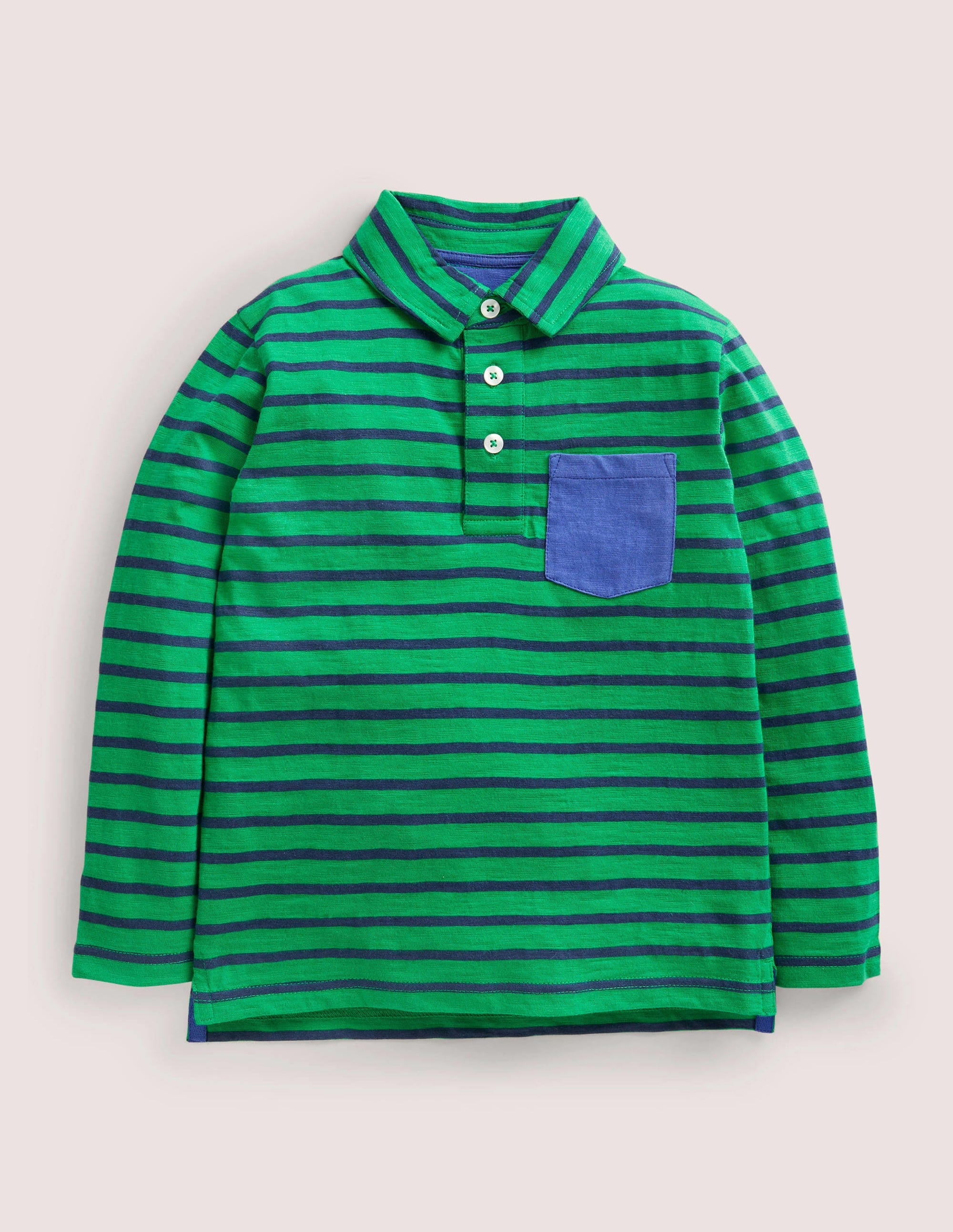 Supersoft Polo Shirt-Starboard Blue/Green - Image 1