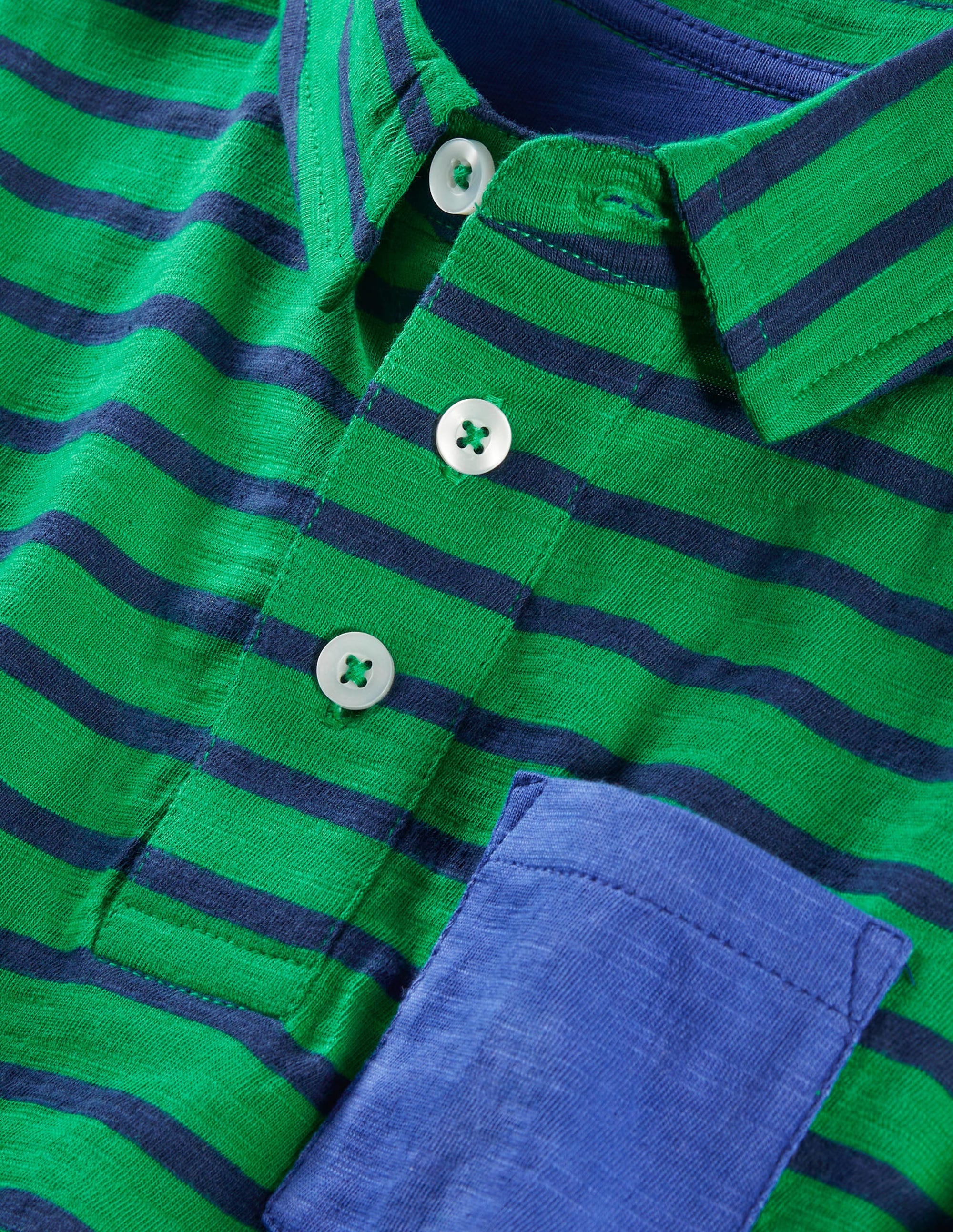 Supersoft Polo Shirt-Starboard Blue/Green - Image 3