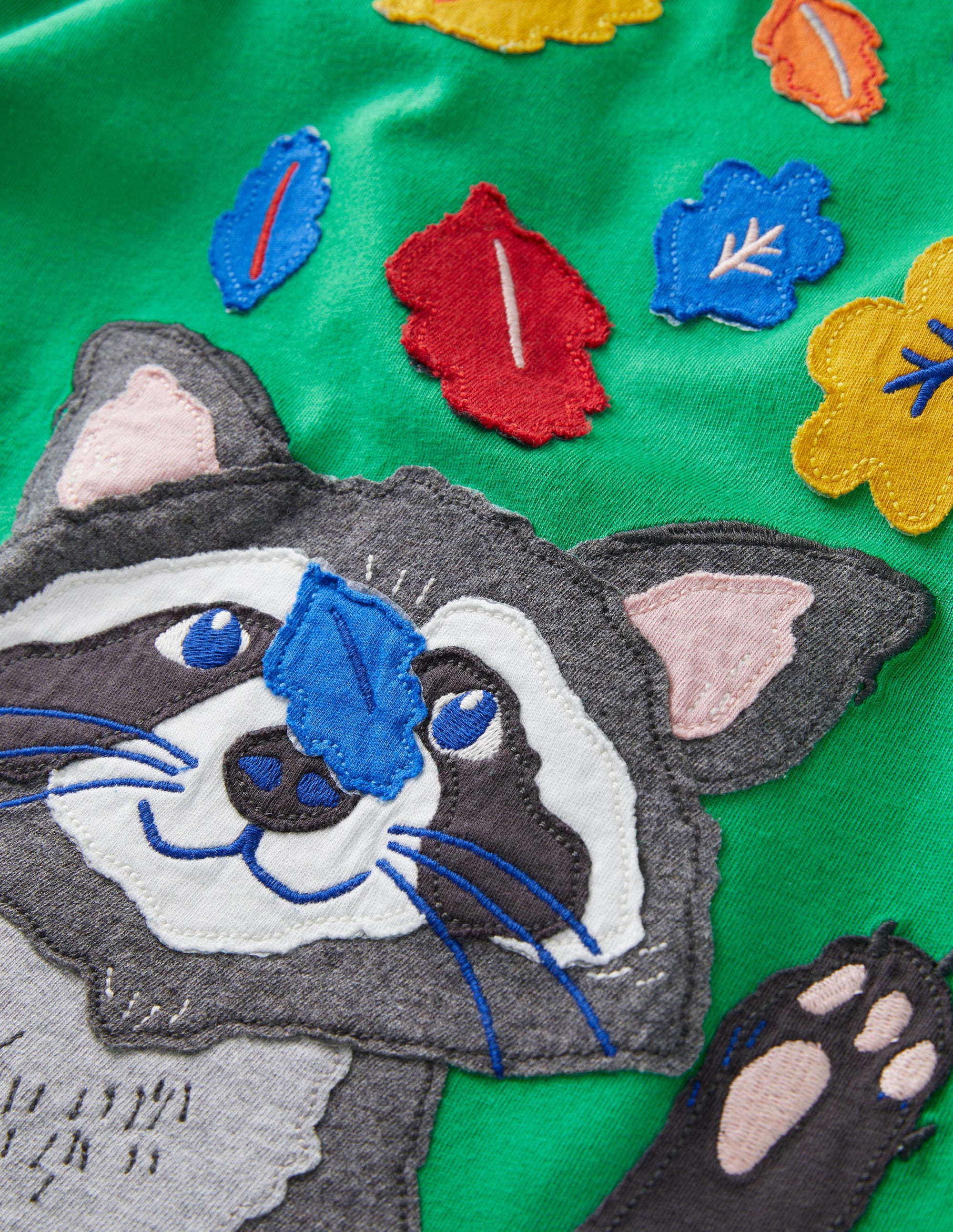 T-shirt à appliqué recto verso-Raton laveur vert des Highlands - Image 3