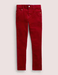 Slim Cord Stretch Jeans-Russet Red
