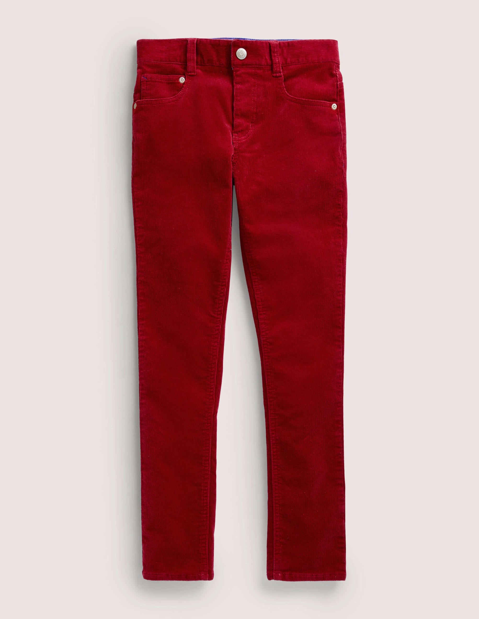 Slim Cord Stretch Jeans-Russet Red - Image 1