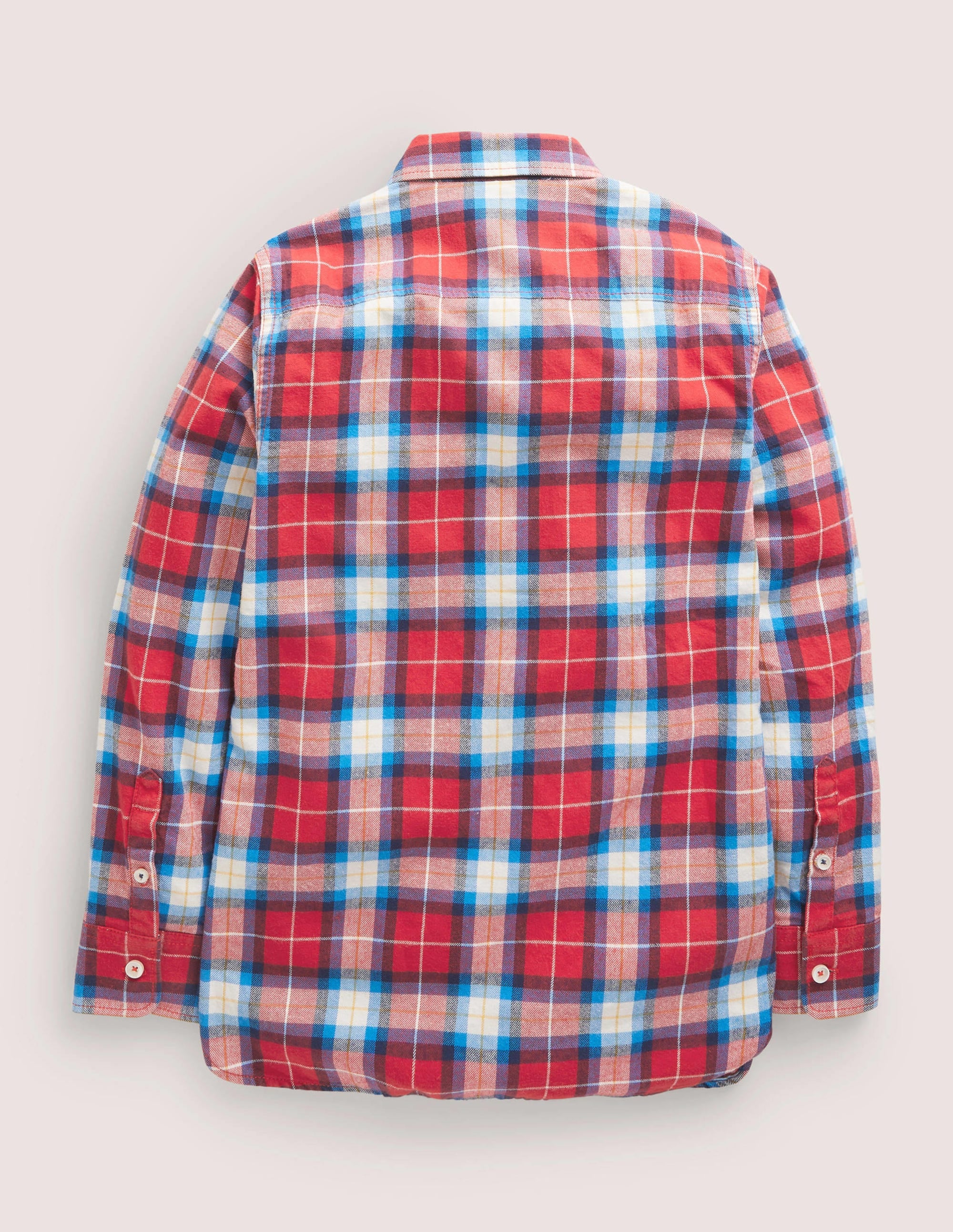 Cosy Brushed Check Shirt-Rockabilly Red Check - Image 2