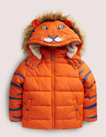 Fröhliche wattierte Jacke-Mandarinenorange, Tiger