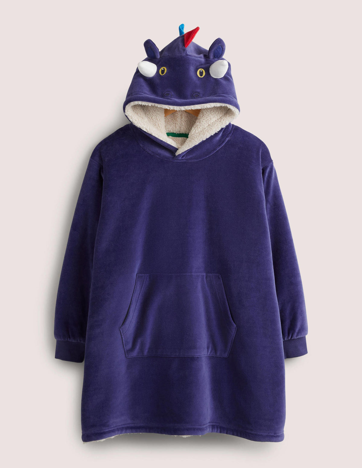 Kuscheliger Hoodie-Segelblau, Drache-1