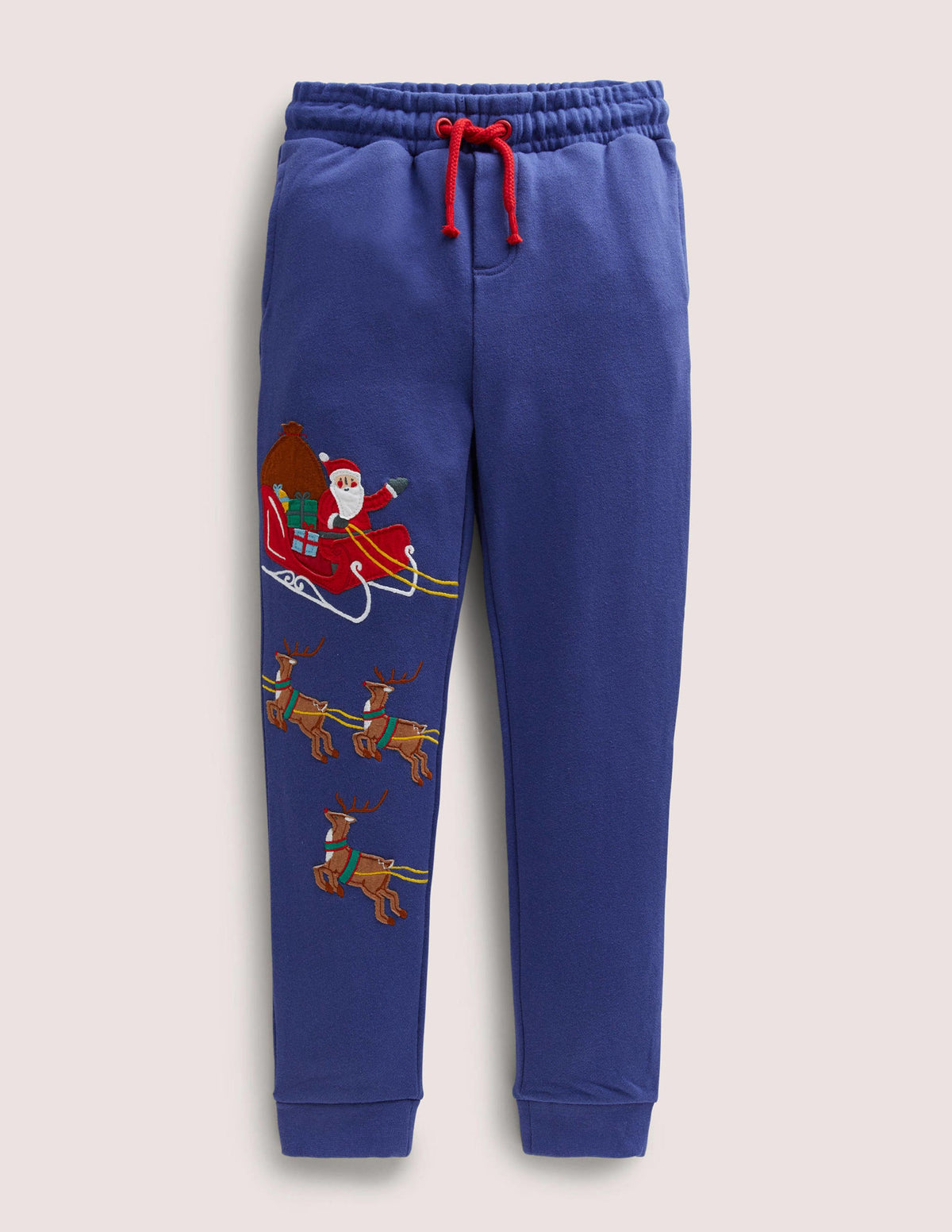 Jogginghose mit Weihnachtsapplikation-Segelblau, Weihnachtsmotiv - Image 1