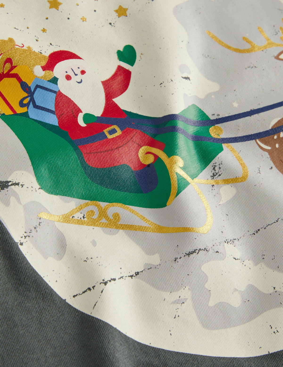 Glowing Festive T-shirt-Charcoal Grey Moon-3