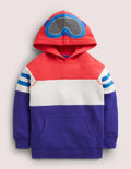 Ski Hoodie-Strawberry Tart/Bluing Blue