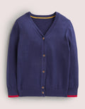 Baumwoll-Kaschmir-Cardigan-Schuluniform-Navy