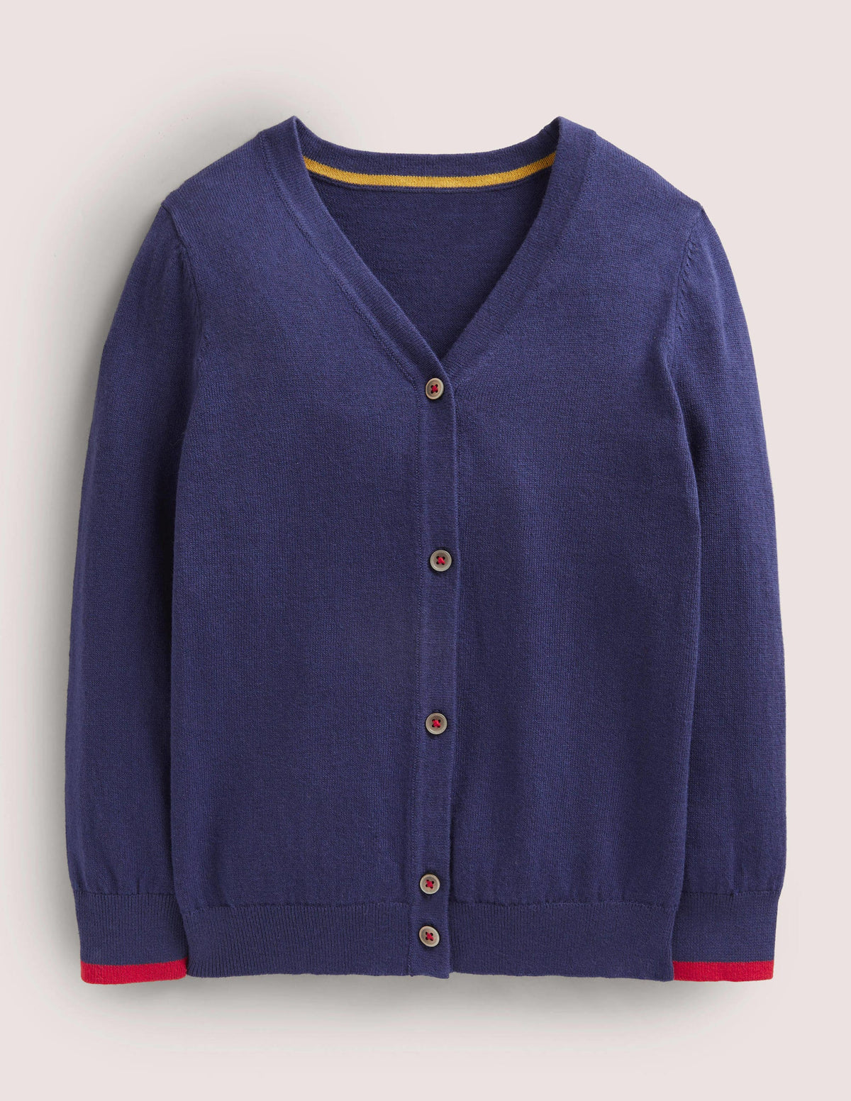Baumwoll-Kaschmir-Cardigan-Schuluniform-Navy-1