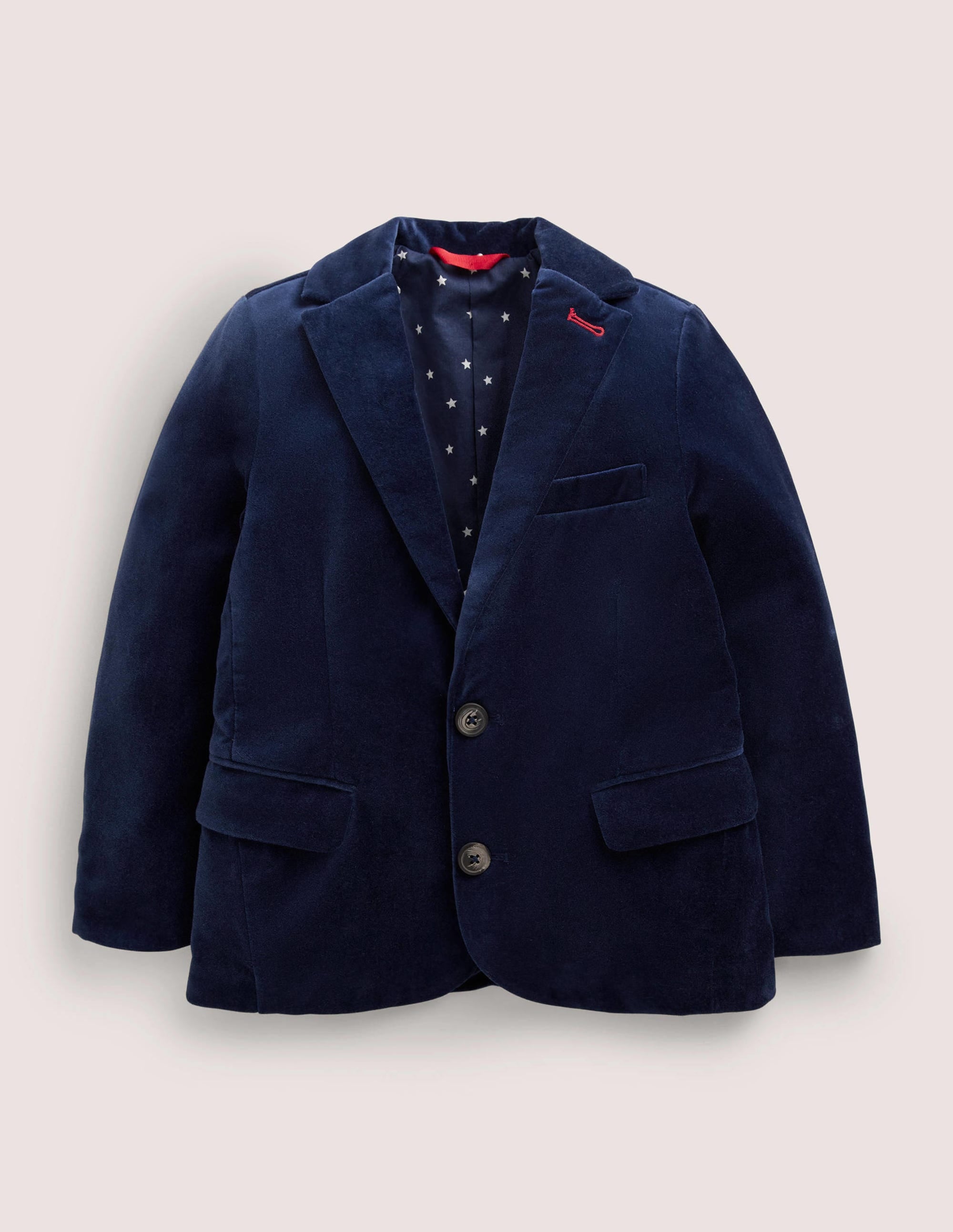 Navy Velvet Christmas Party Blazer-Schuluniform-Navy, Samt - Image 1