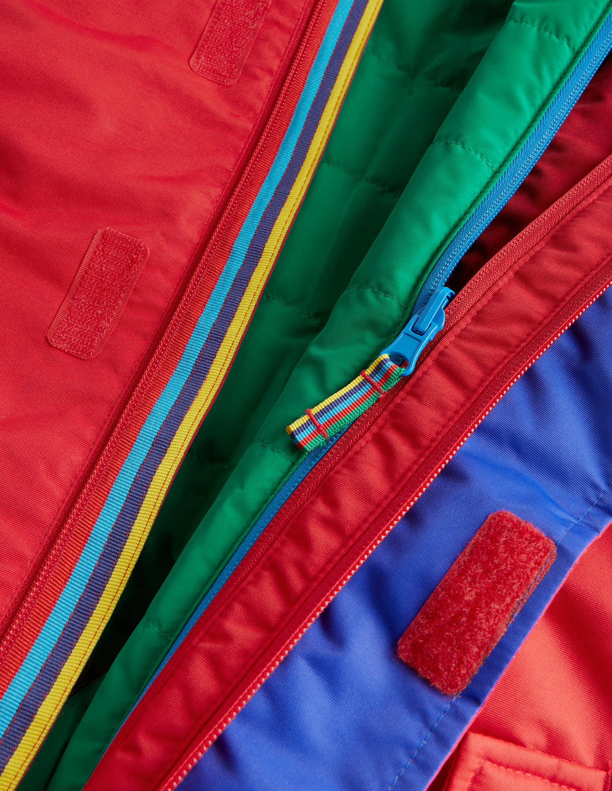 Red Rainbow 4-in-1 Waterproof Parka-Arc-en-ciel rouge rockabilly-3