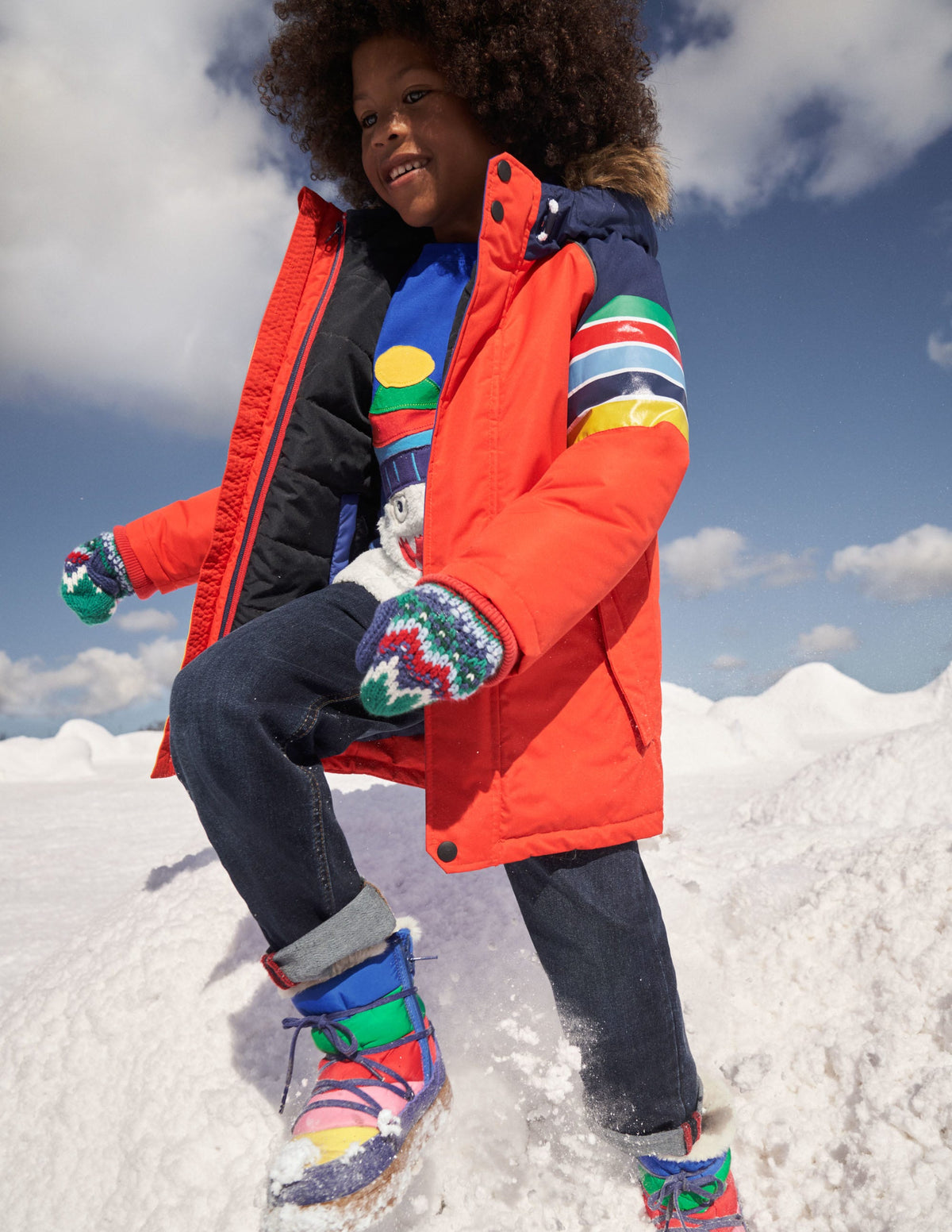 Red Rainbow 4-in-1 Waterproof Parka-Arc-en-ciel rouge rockabilly-9