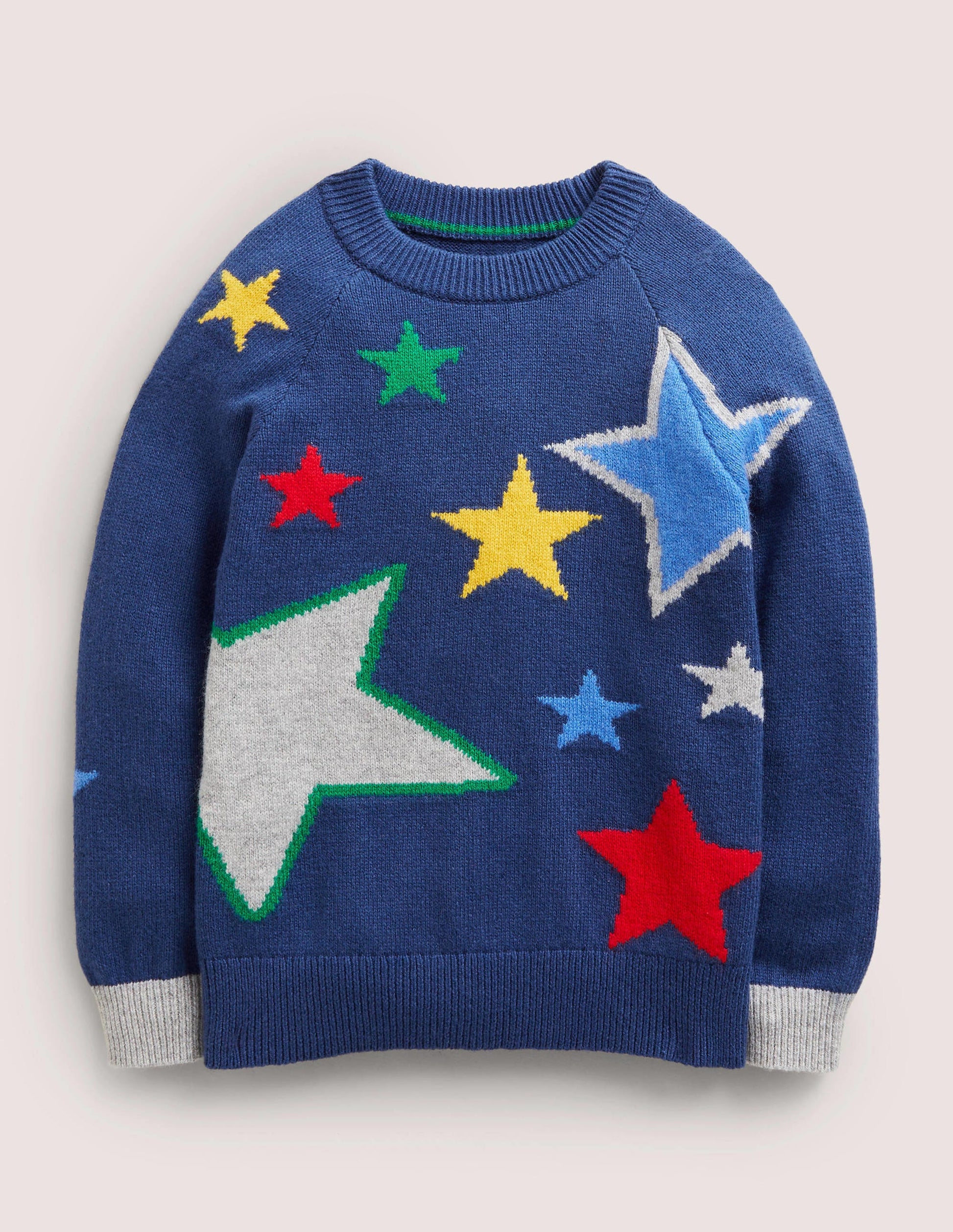 Pullover mit bunten Sternen-Bunt-1