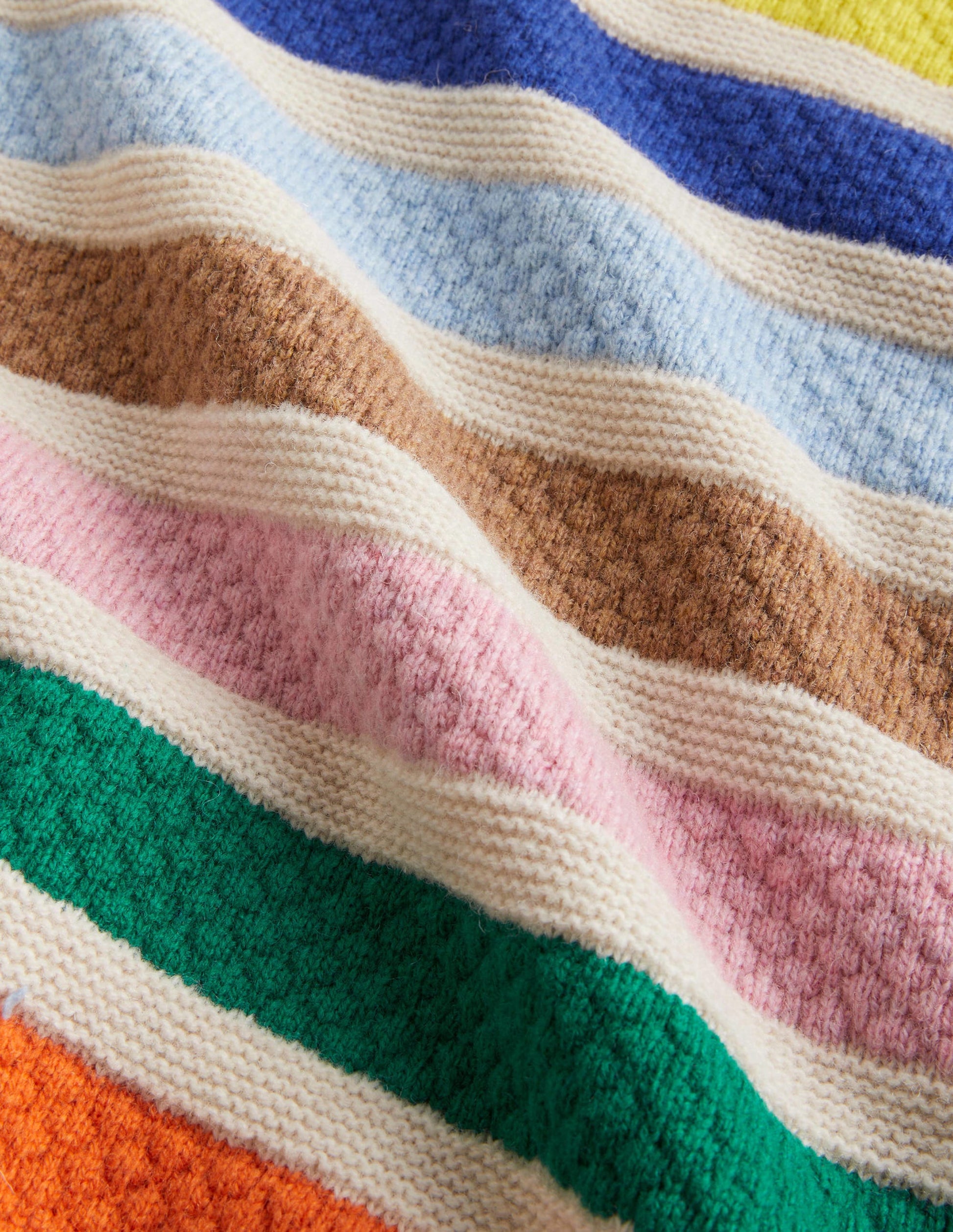 Mini-me Stripe Jumper-Oatmeal Rainbow Stripe-3