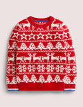 Red Fair Isle Christmas Jumper-Rouge rockabilly