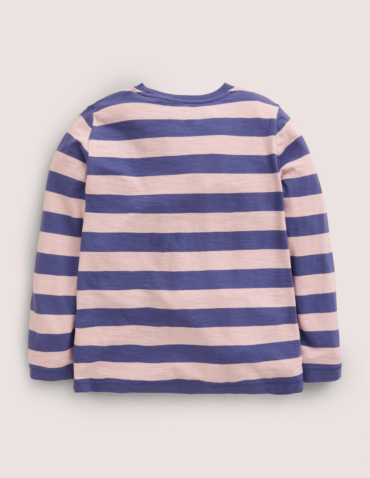 T-shirt délavé à manches longues-Rose/bleu-2
