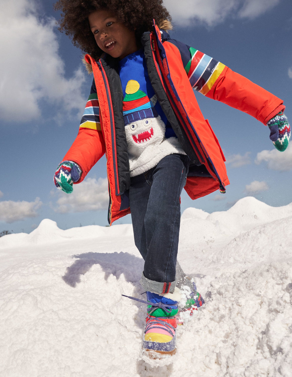 Gesteppte Stiefeletten aus Nylon-Bunt-5