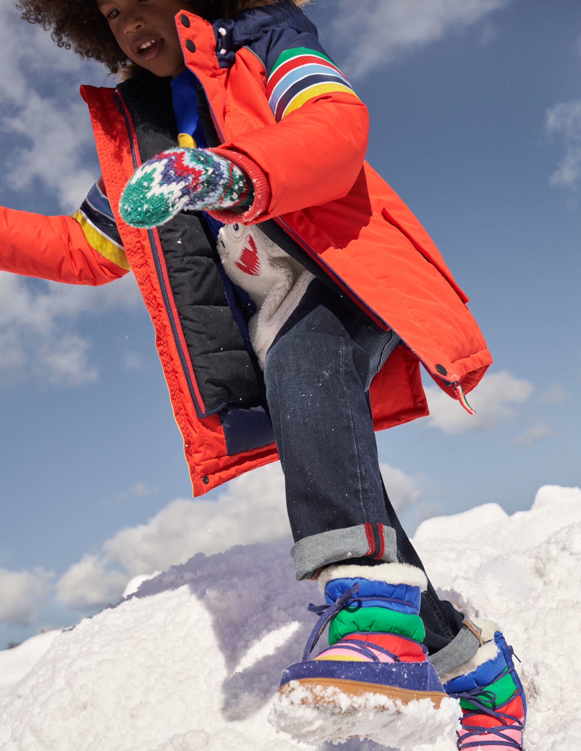 Gesteppte Stiefeletten aus Nylon-Bunt - Image 6