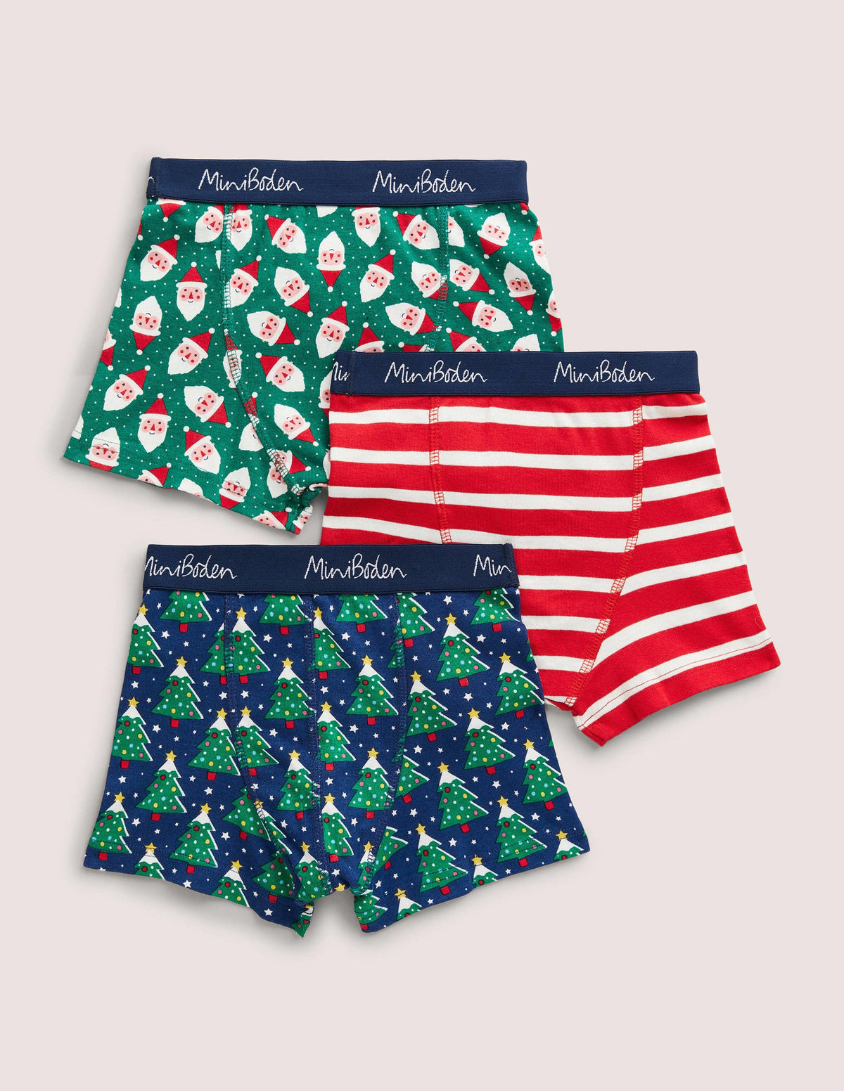 Weihnachtliche Boxershorts im 3er-Pack-Bunt - Image 1