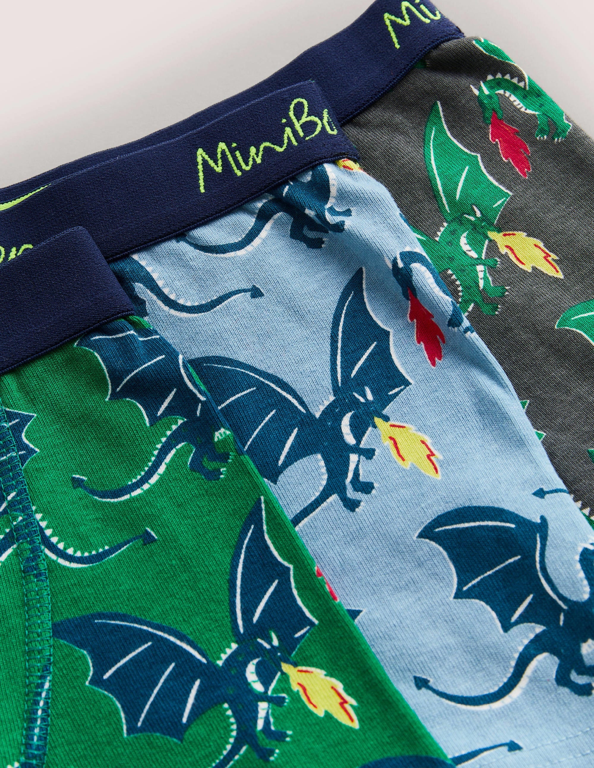 Boxershorts im 5er-Pack-Schottengrün, Drache - Image 3