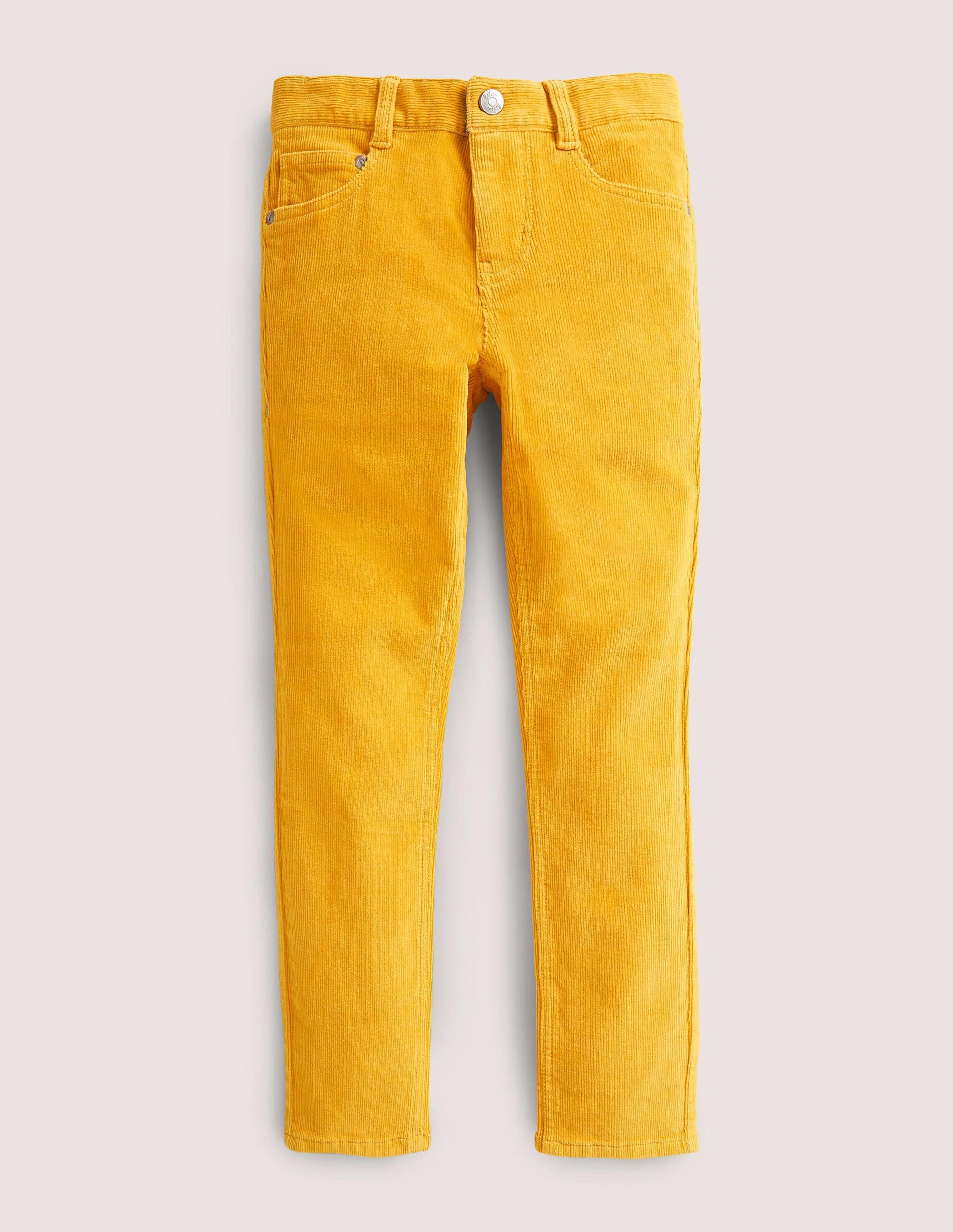 Schmal geschnittene Cord-Jeans mit Stretch-Honiggelb - Image 1