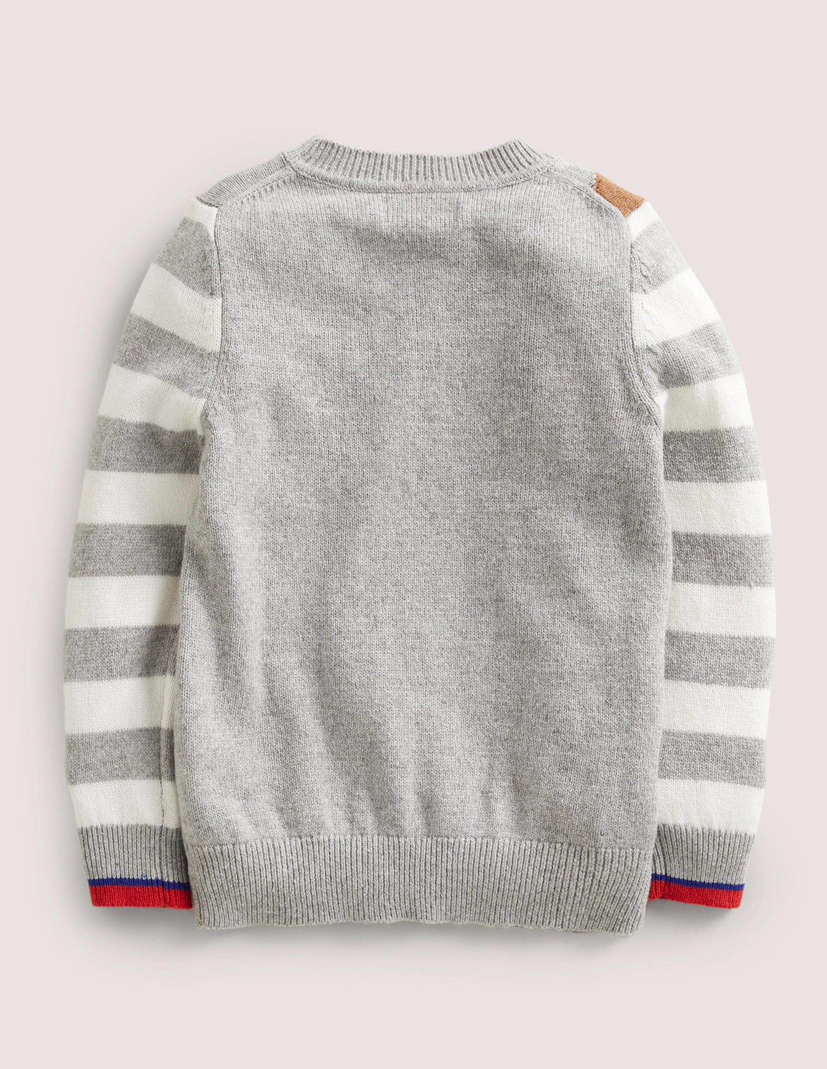 Grey Stripe Festive Christmas Jumper-Grün Meliert, Festliche Freunde-2