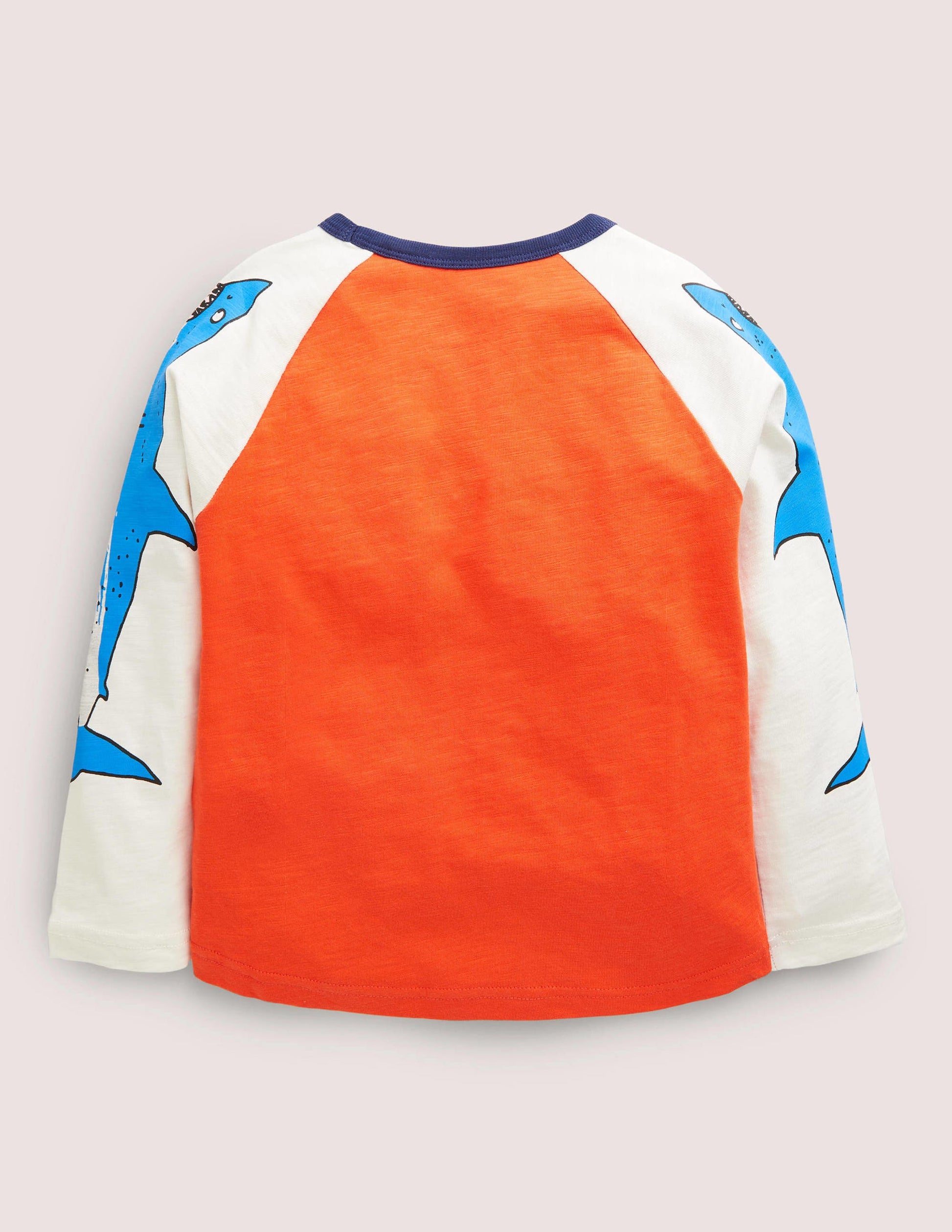 Logo Placement T-Shirt-Mandarin Red/Ivory Sharks-2