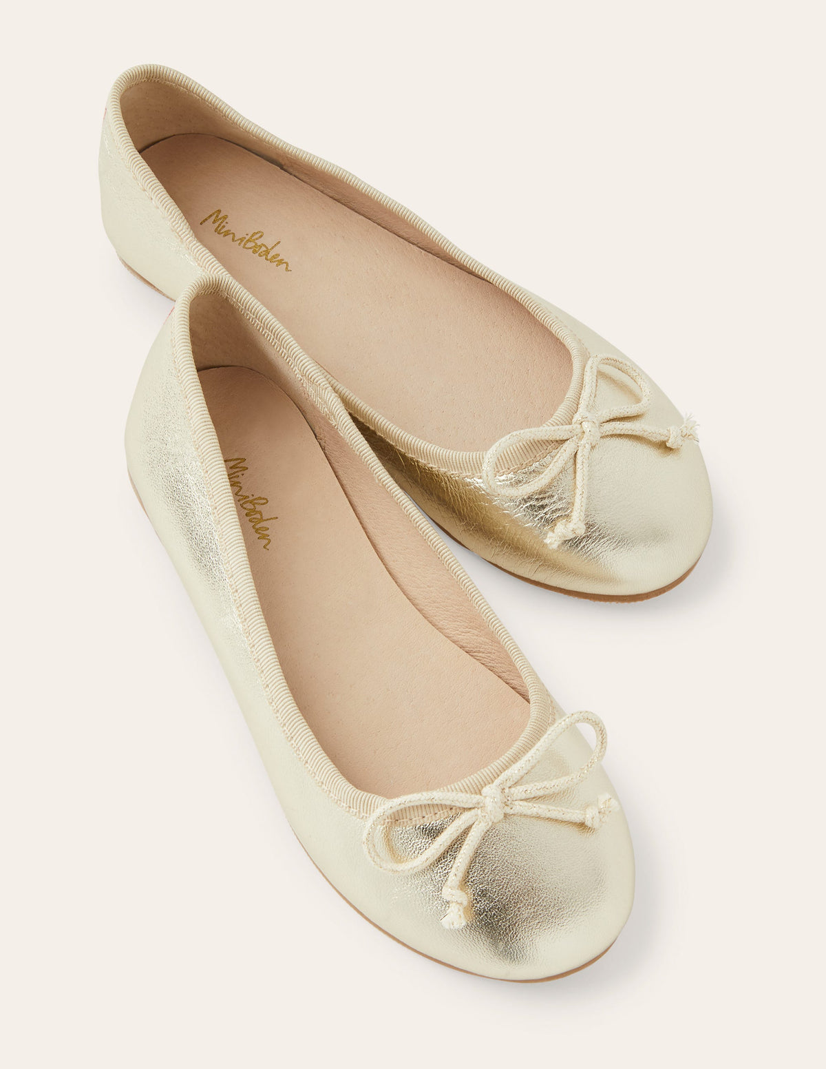 Ballerinas-Goldglitzer, Leder-1