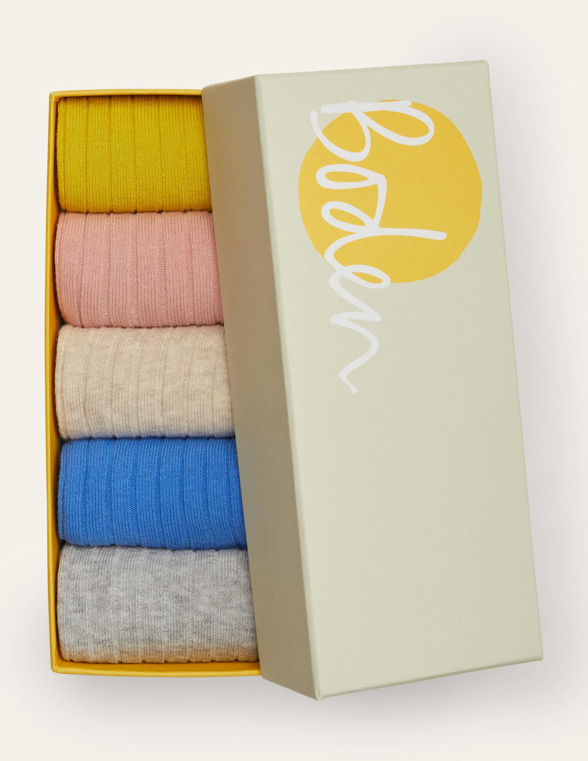 Ribbed Knee High Socks 5 Pack-Multi-2